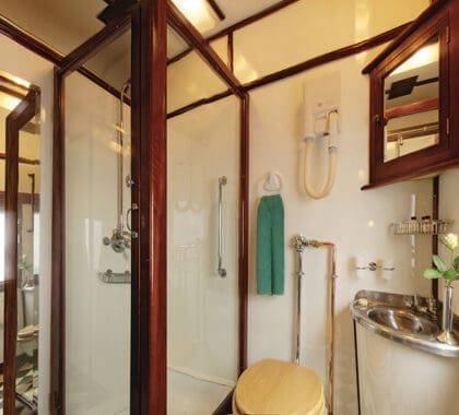 Deluxe suite bathroom.