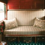 The Pullman Suite bed is adjusted into a seat during the day. 