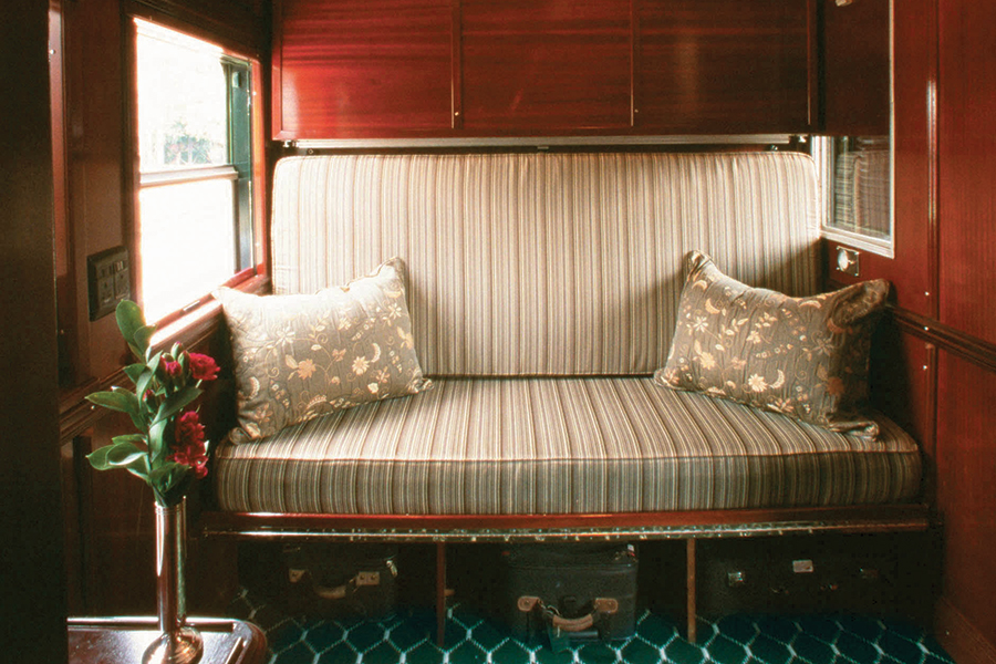 The Pullman Suite bed is adjusted into a seat during the day. 