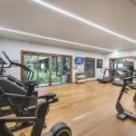 The hotel has a fitness centre as well as a spa, squash & tennis courts & a yoga/pilates studio.