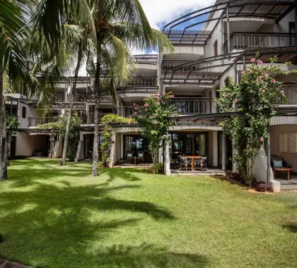 The gardens and rooms. 