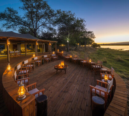 Set on the banks of the hippo-filled Zambezi River.