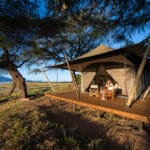 El campamento Ruckomechi está situado en el límite occidental del Parque Nacional de Mana Pools.