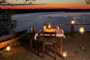 Sunset dinner.