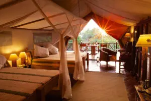 Rufiji River Camp tent interior. 