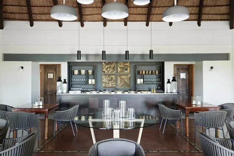 The bar at Chobe Chilwero Lodge.