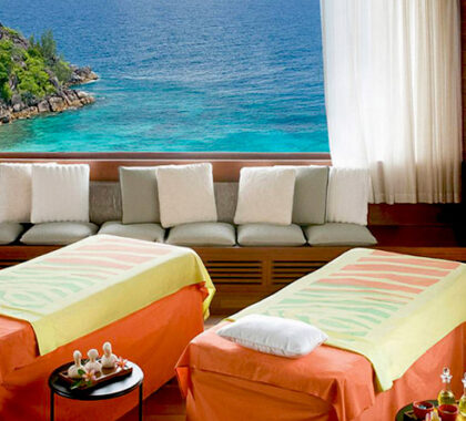 Set overlooking the Indian Ocean or landscaped gardens, each suite is filled with tropical sunlight.