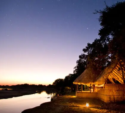 Situado en el río Luangwa, Tafika Camp combina safaris a pie con safaris en vehículo e incluso vuelos en ultraligero.