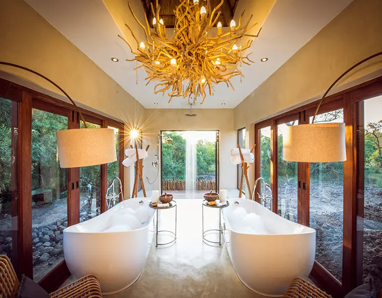 Twin bathtubs in a Luxury Villa.