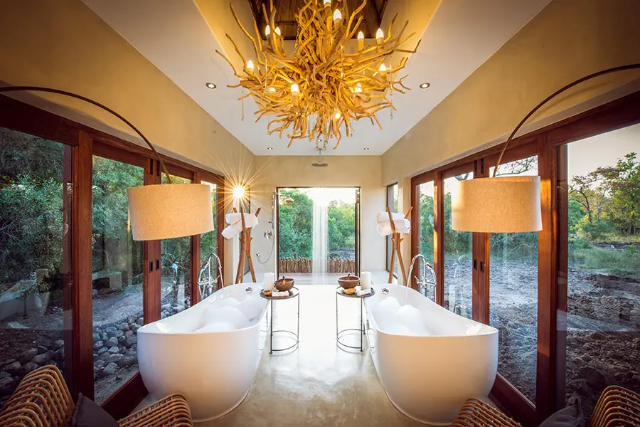 Twin bathtubs in a Luxury Villa.