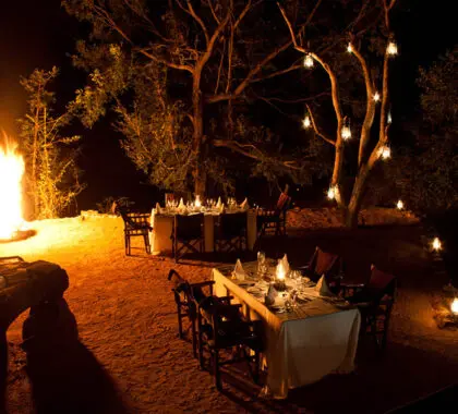 SabiSabiLittleBushCamp-Dining-BomaCampFire