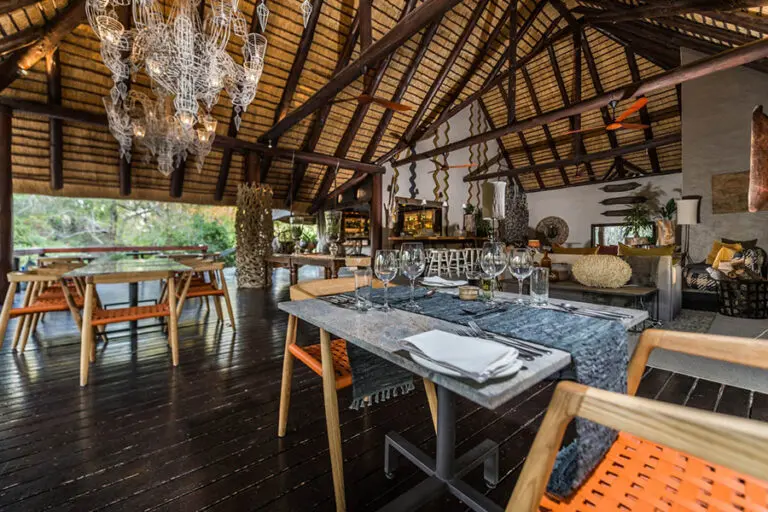 Enjoy dinner in the lodge's elegant main dining area.