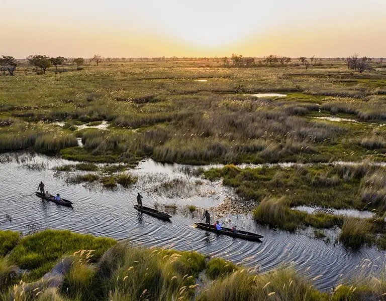 Mokoro safaris. 