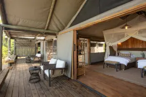 Spacious and comfortable tented suites.
