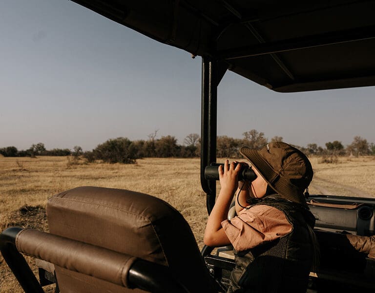 Kids on safari at Sable Alley.