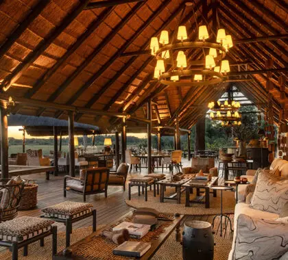 Inviting interior of Sable Alley lodge.