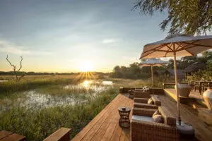 Relax on the outdoor viewing deck. 