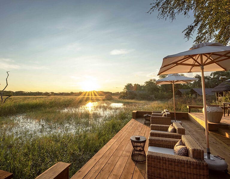 Relax on the outdoor viewing deck. 