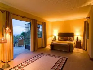 Todas las habitaciones del Sabyinyo Silverback Lodge son lujosas, espaciosas y gozan de hermosas vistas de las virungas.