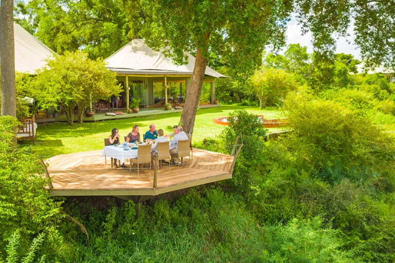 Decks with scenic views.