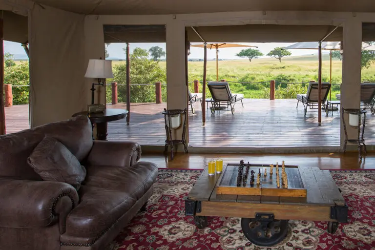 Lounge area with evening views.