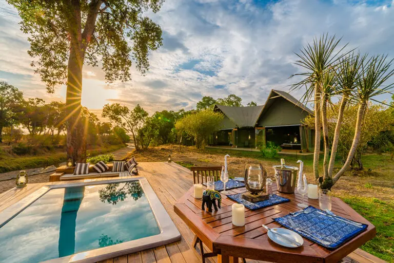 Panoramic views can be enjoyed from the pool area.