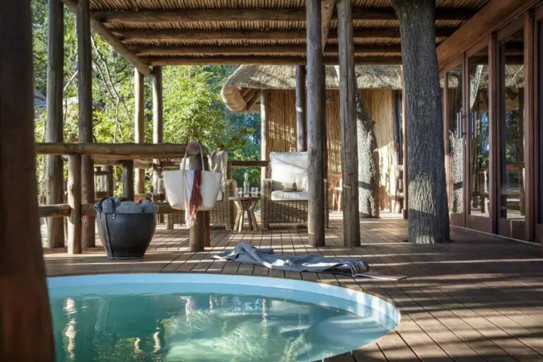 Private plunge pool at Sanctuary Chief's Camp.