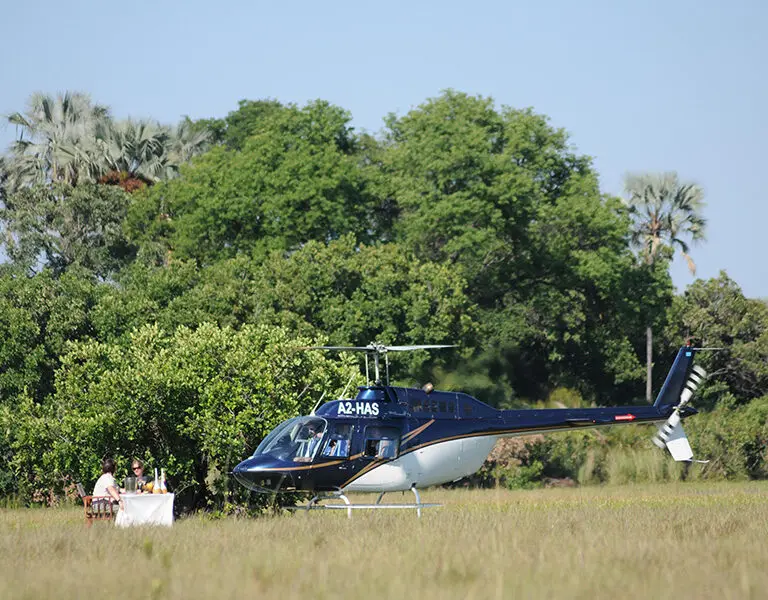 Get a bird's eye view on a scenic helicopter flip, bookable as an extra activity.