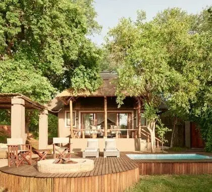 Suite exterior at Sanctuary Chobe Chilwero Lodge.