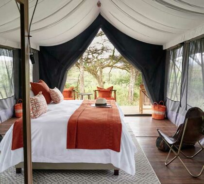 Sanctuary Ngorongoro Crater Camp tent interior.
