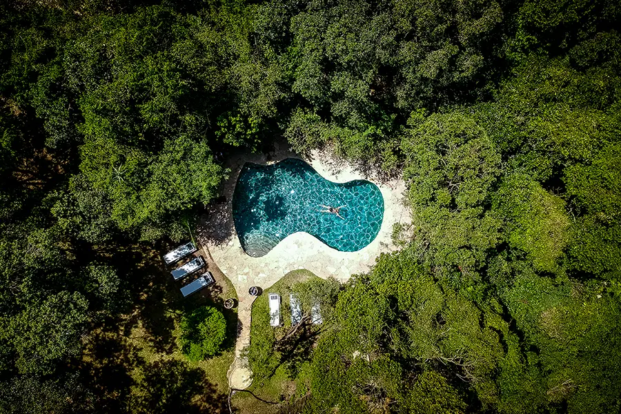 La piscina del Santuario Olanana.