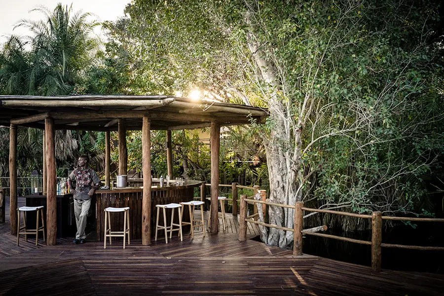 bar al aire libre.