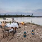 Fogata con vistas al río Rufiji.