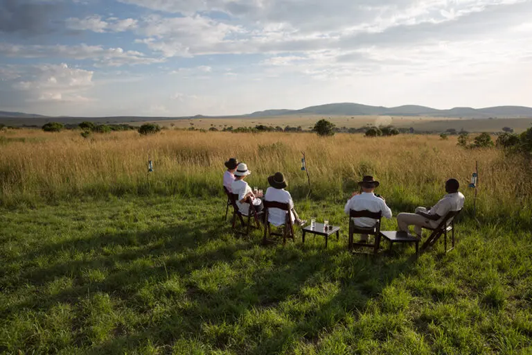 Sundowners under the African sky.