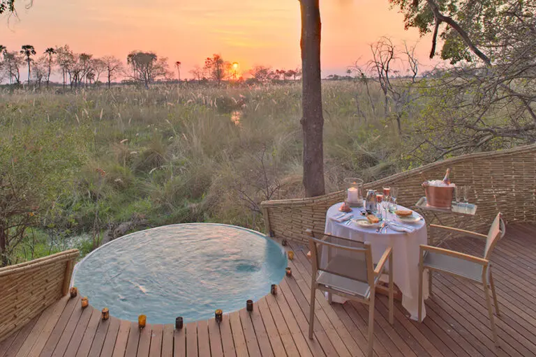 Relax in Sandibe's inviting swimming pool.