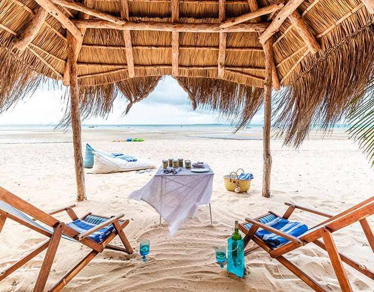 Spend a lazy afternoon under a beach sala and enjoy a lunch on the beach should you wish. 