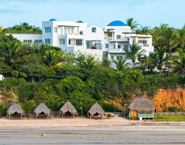 The architectural style & bold colours bring the Mediterranean to mind but the setting is pure Africa!