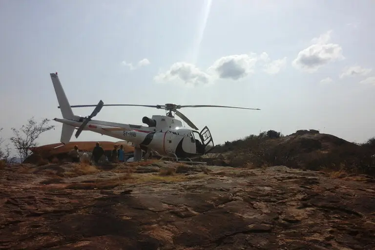 Helicopter excursion.