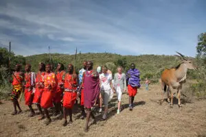 Enjoy a cultural experience at Saruni Mara.
