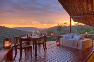 Relax under the stars at Saruni Mara.