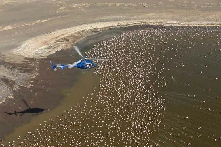 A thrilling helicopter ride over Northern Kenya.