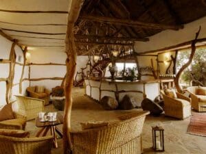 The lodge is authentically decorated with traditional furnishings and decor.