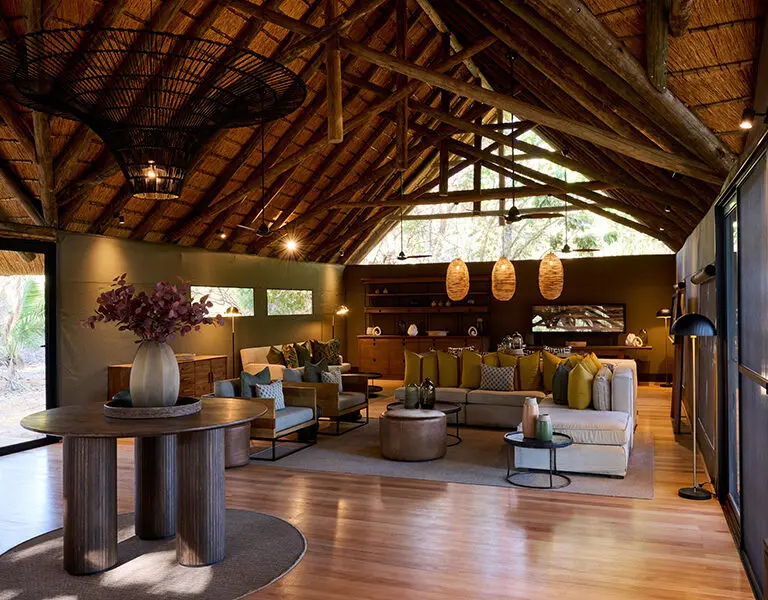 Spacious main lodge interior.