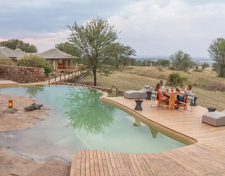 Savour private poolside dining.