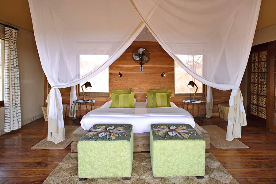 Luxurious and netted bedroom.