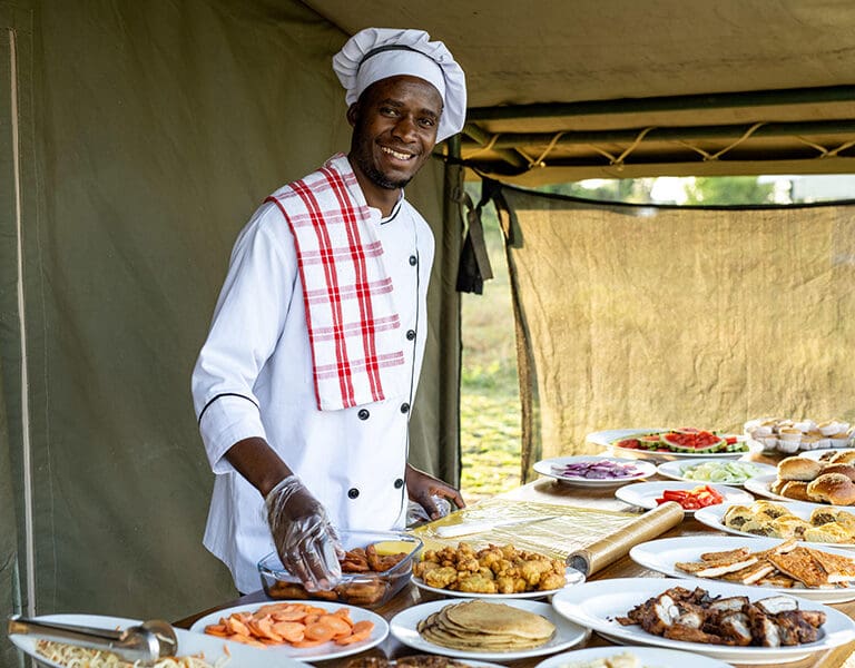 A traditional tented experience while enjoying excellent service and hospitality.
