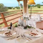 Lunch is a three-course, light meal served a la carte.