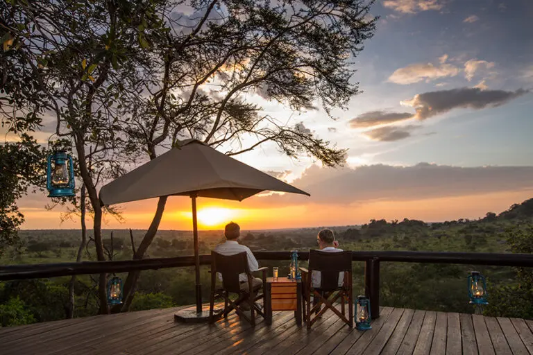 Sunset drinks on the balcony