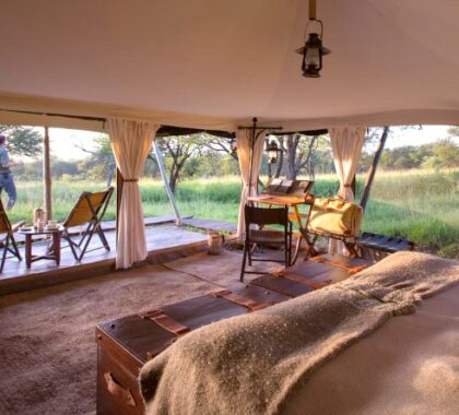 Each day begins with a hot beverage served on the verandah of your tent.