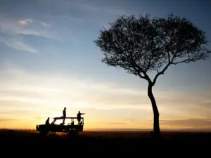 At Serian Nkorombo Camp, sunsets signal the beginning of a new adventure